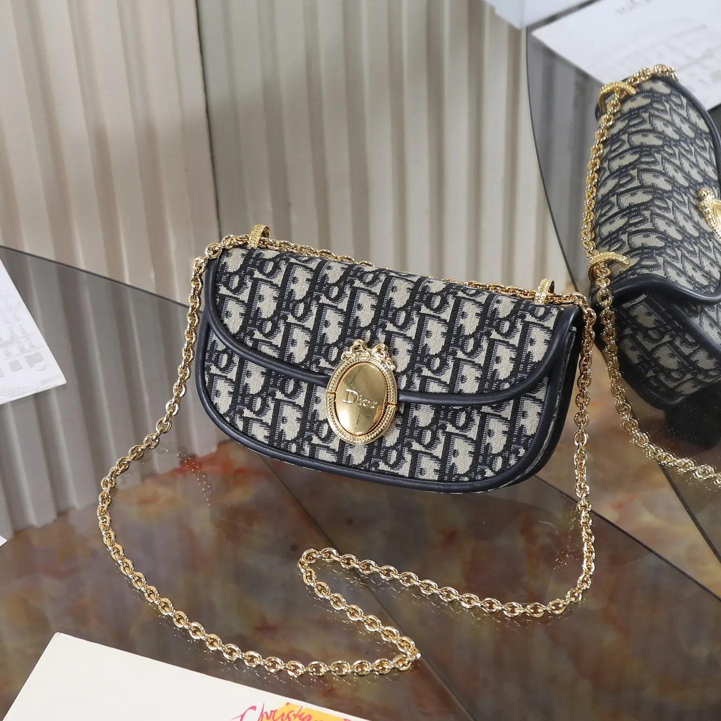 Dior 藍色 鏈條包 精致鏈條款