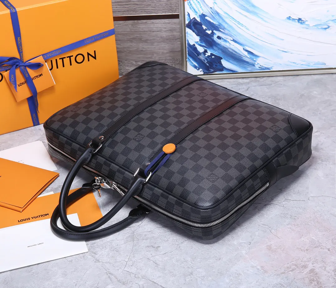 Louis Vuitton Monogram Briefcase Business Commuter Canvas