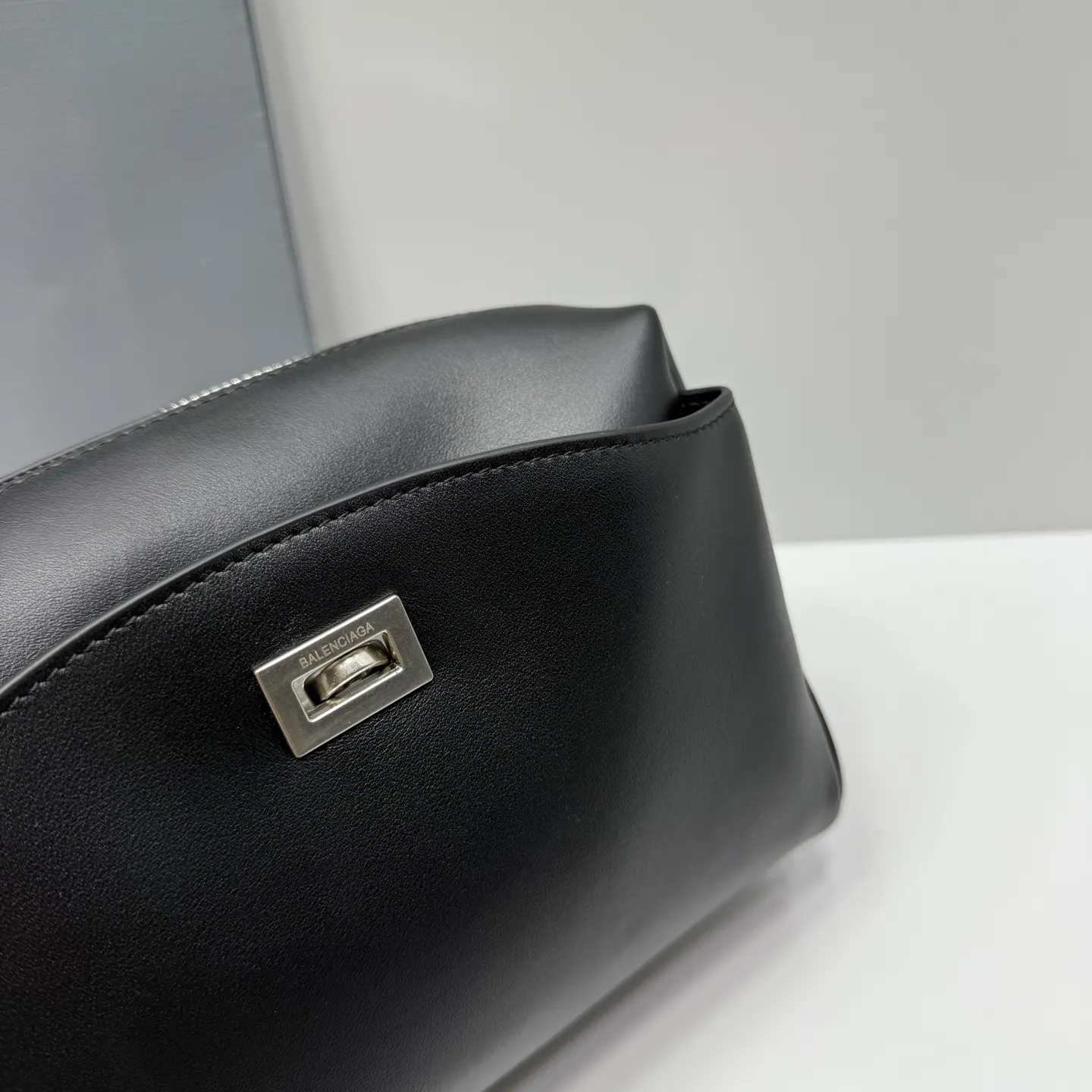 Balenciaga Rodeo Black Leather Hobo Bag