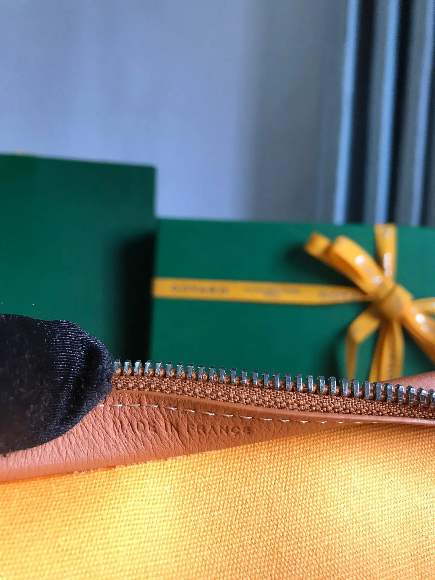 Goyard Yellow Clutch Bag Leather