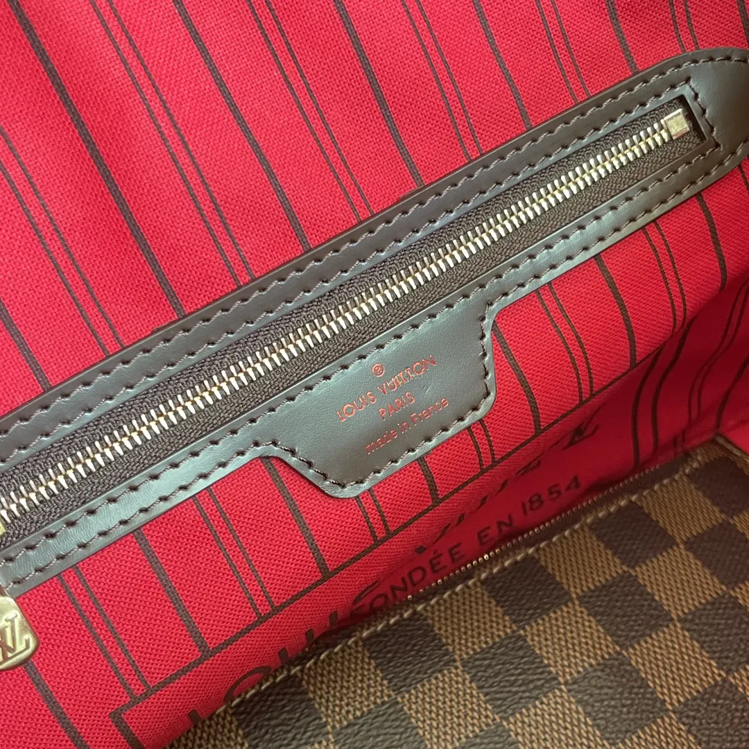 LV Neverfull 金色 牛皮 手拿包 精致手拿款