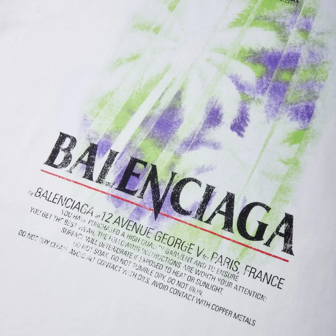 Balenciaga 白色 纯棉 短袖T恤 宽松休闲