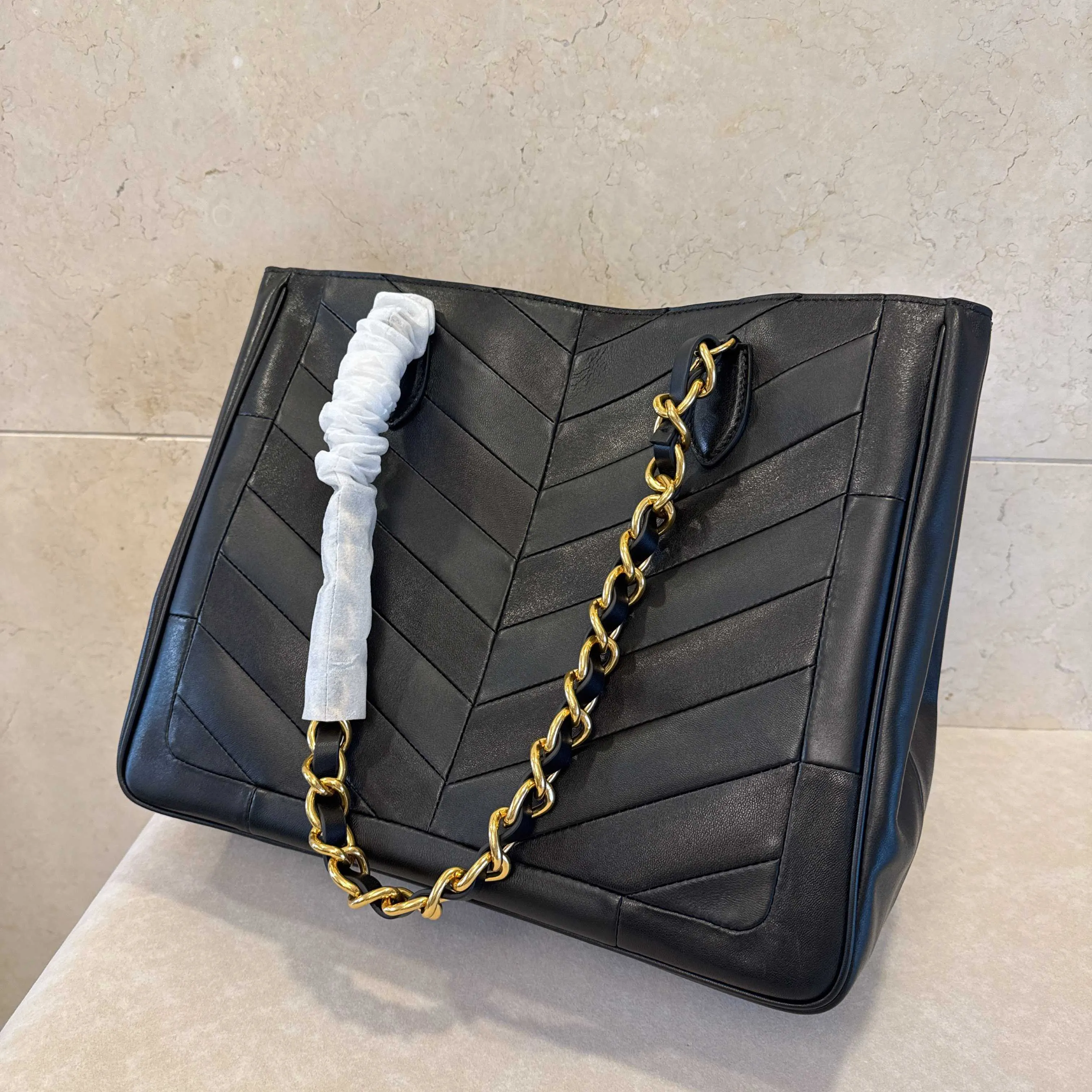 金色 羊皮 链条包 精致链条款