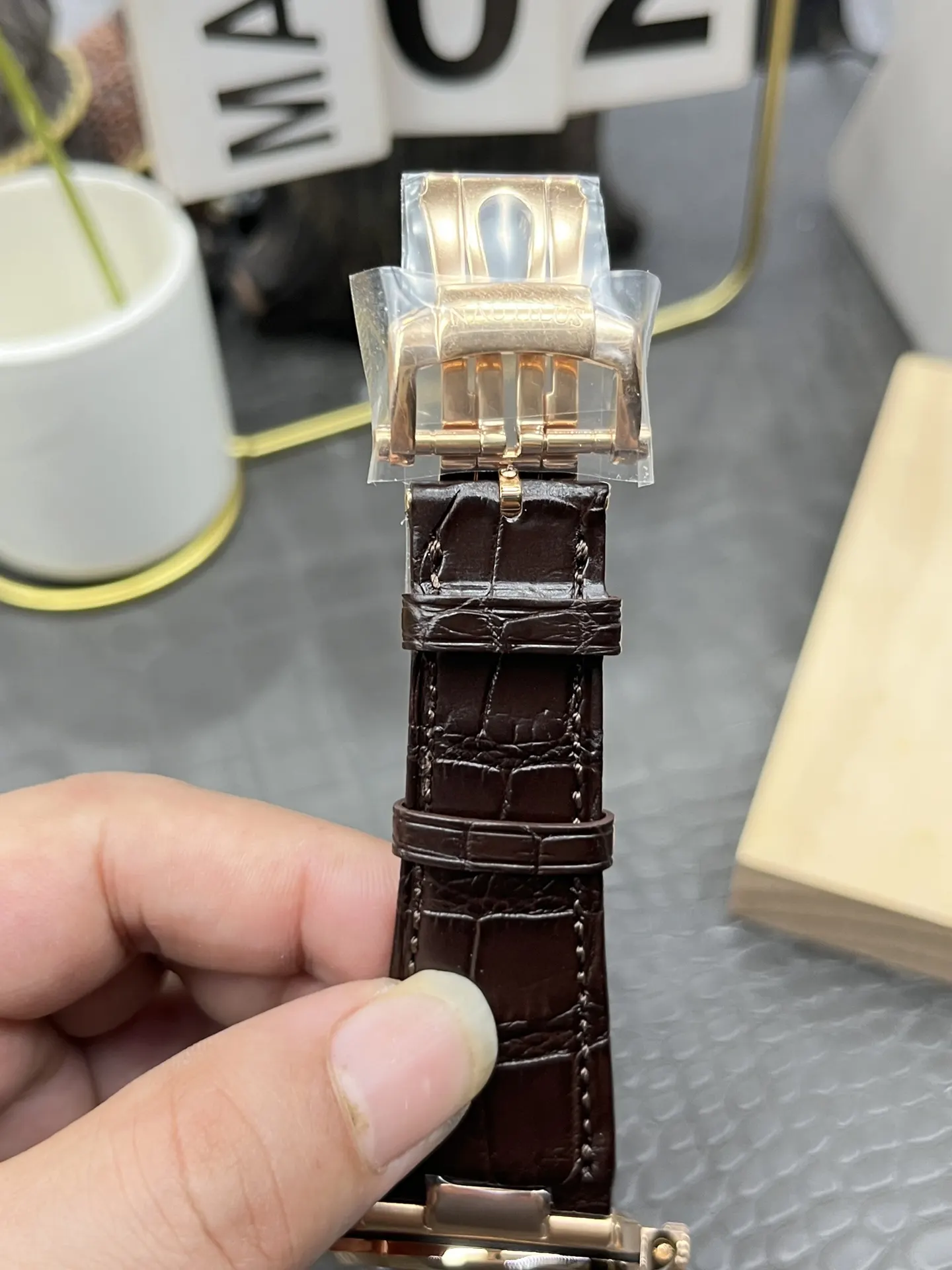 Patek Philippe 玫瑰金 鳄鱼皮 手表 经典腕表款