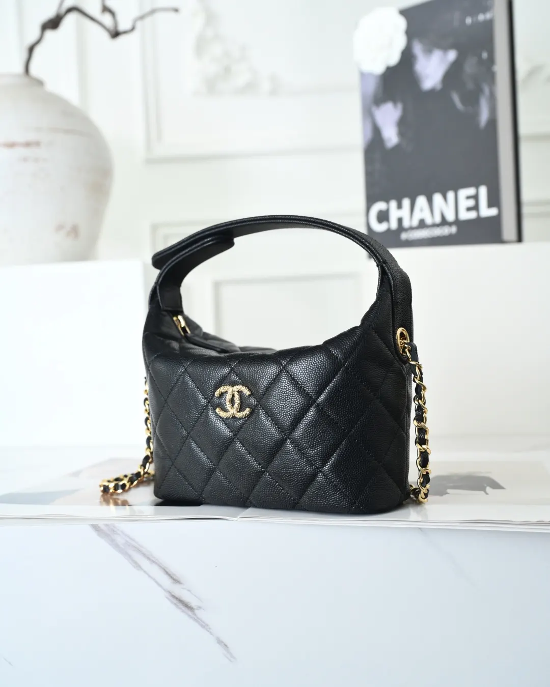 CHANEL 黑色 牛皮 鏈條包 精致鏈條款