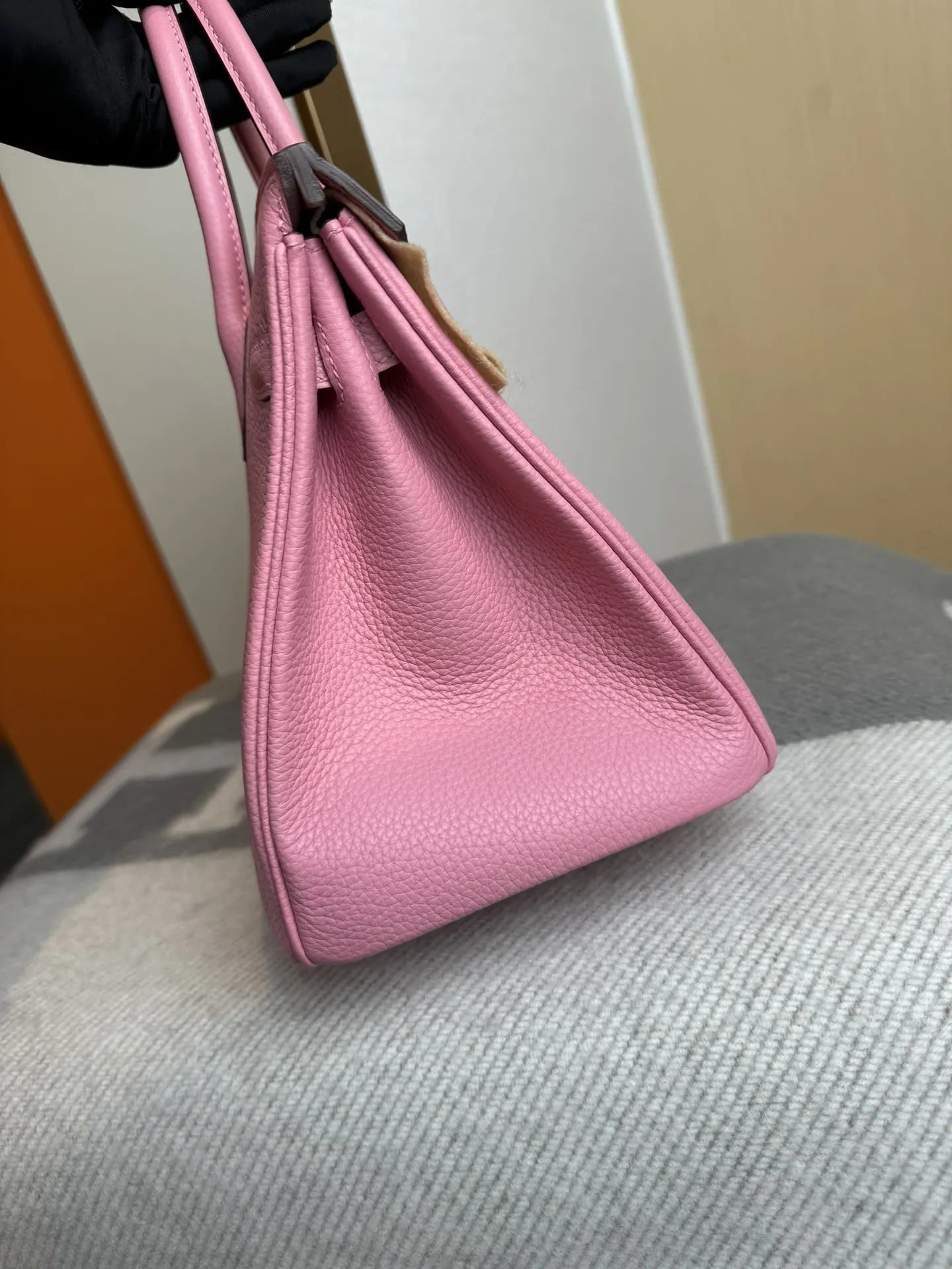 Birkin 铂金 进口Togo皮 樱花粉 金扣 手提包 通勤手提款