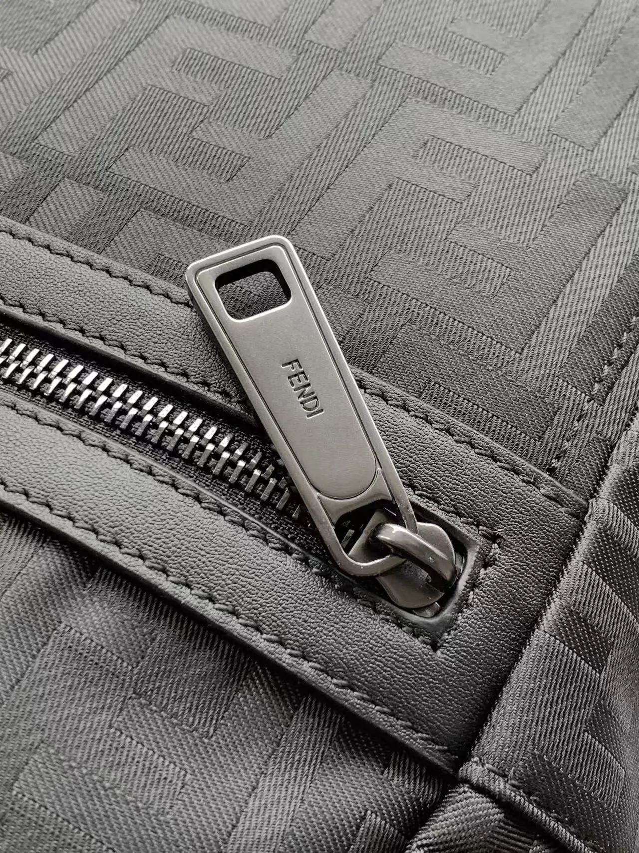 Black Silver Backpack