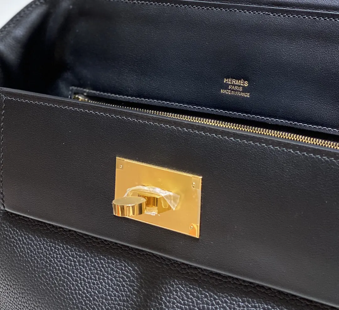 Hermès Kelly Black Top Handle Bag Classic