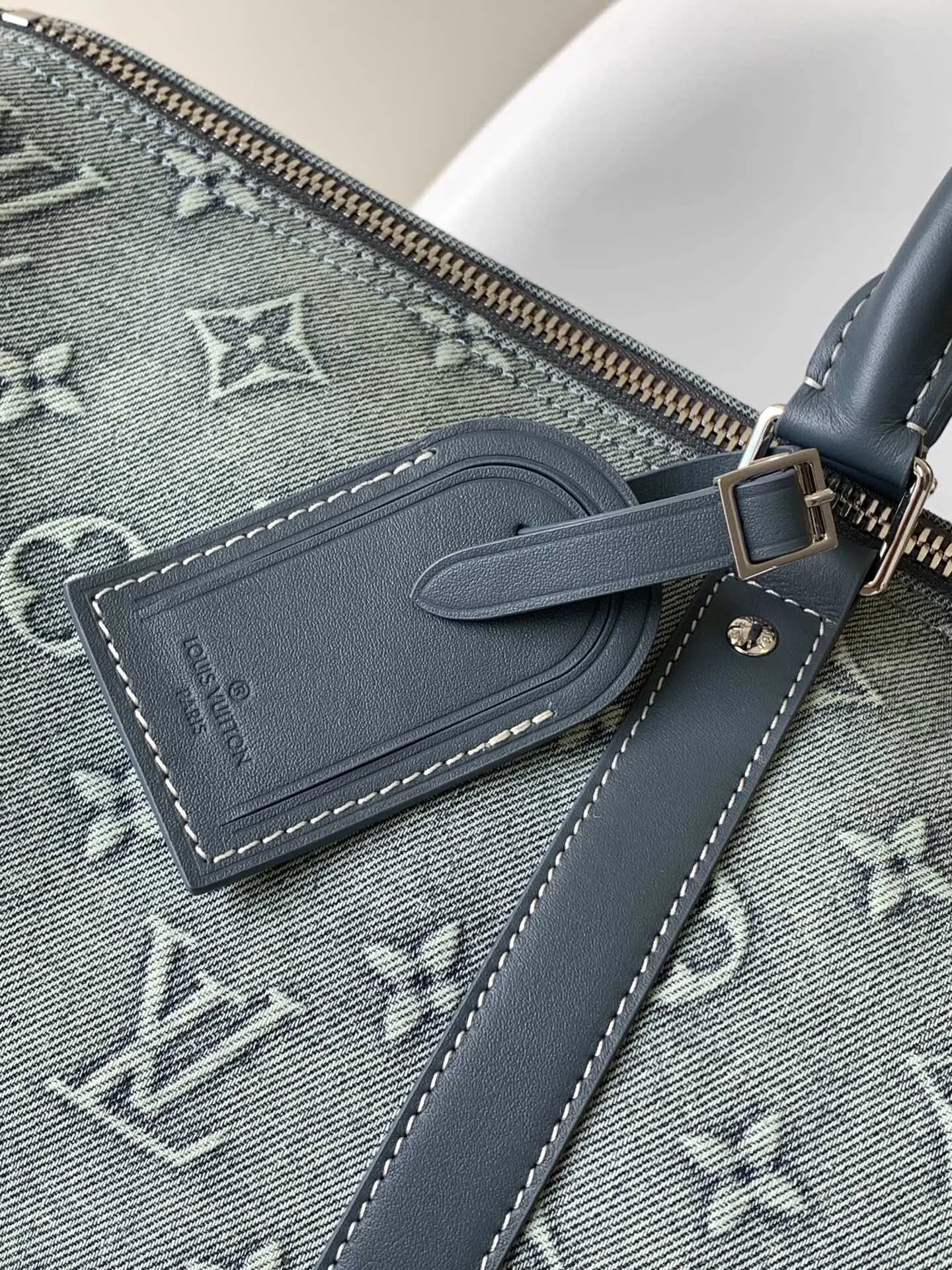 LV Keepall 牛仔 丹宁 牛皮 旅行袋 大容量旅行款