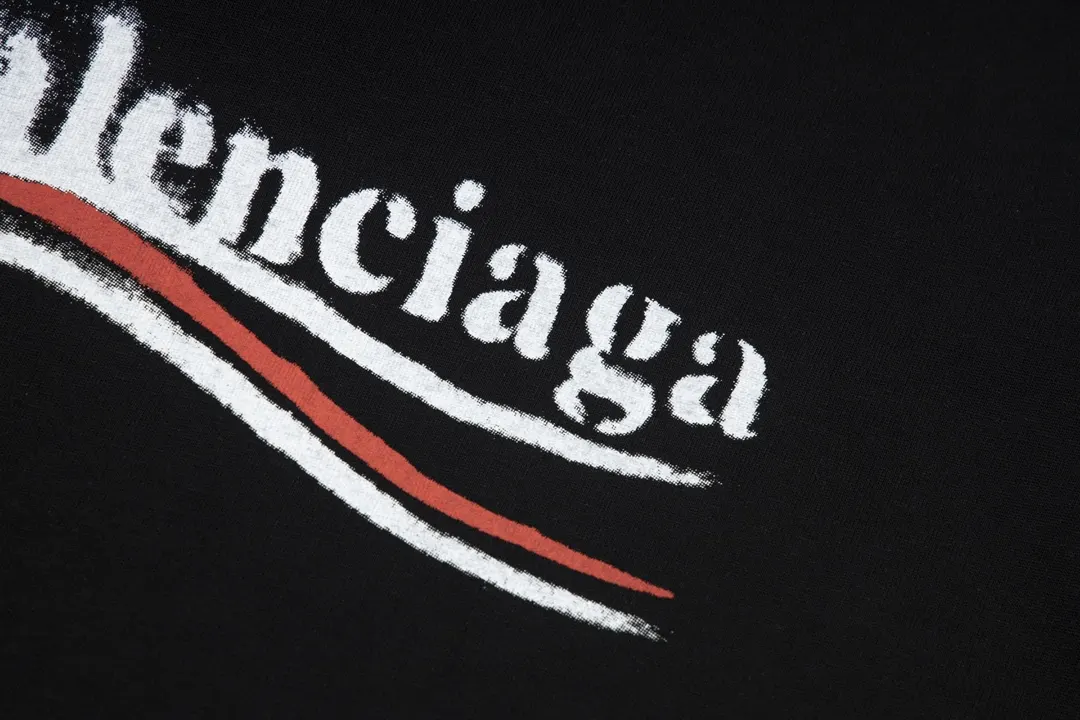 Balenciaga 黑色 短袖T恤 宽松休闲