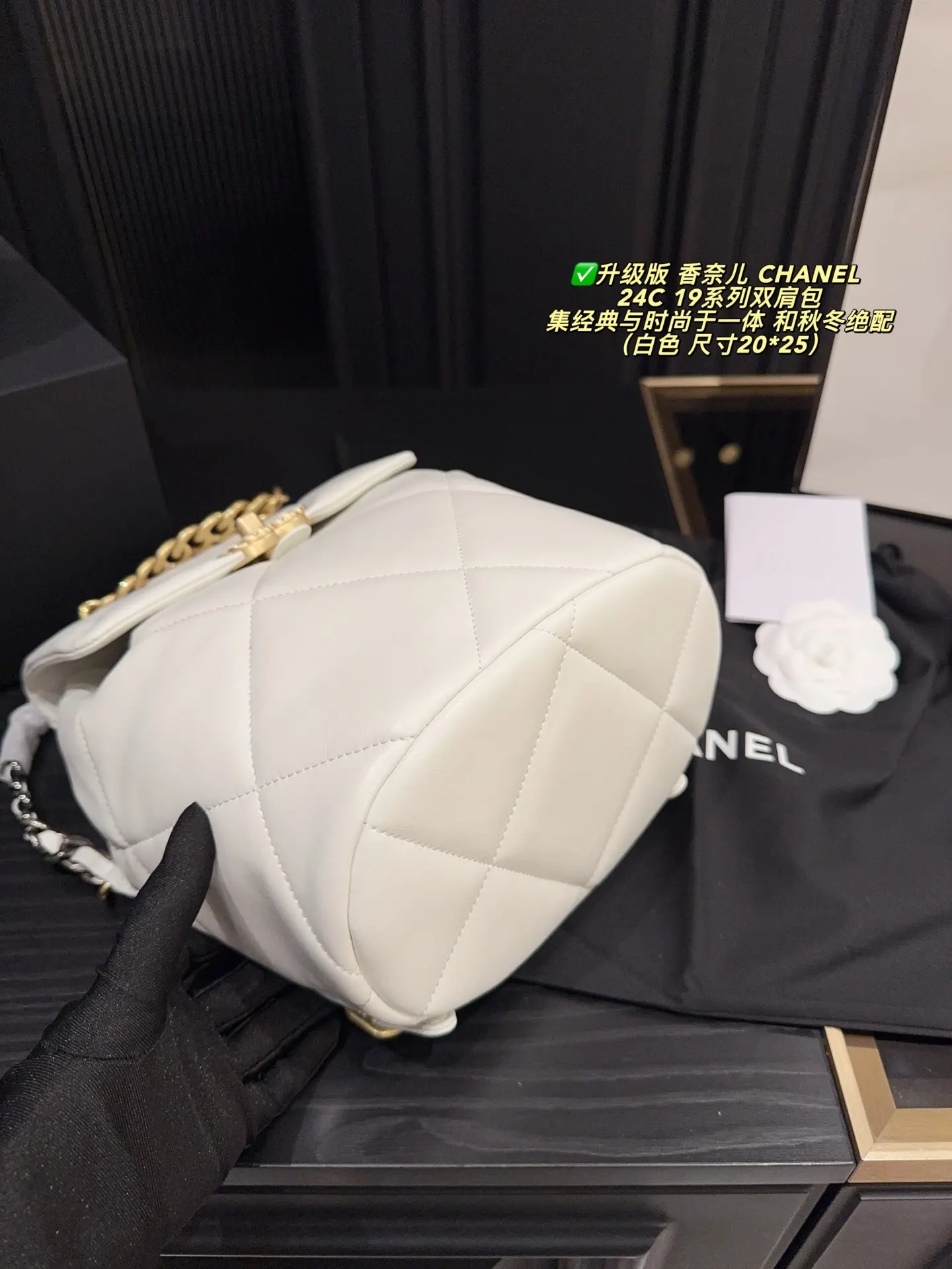 Chanel Black Gold Backpack