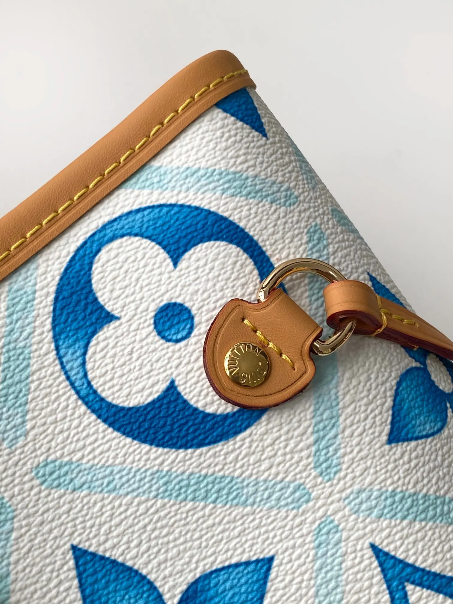 LV Neverfull 蓝色 红色 帆布 托特包 大容量托特款