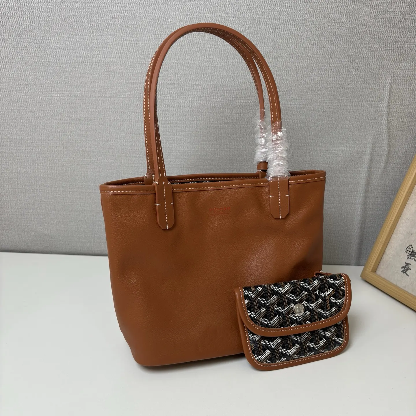 Goyard Brown Top Handle Bag Commuter