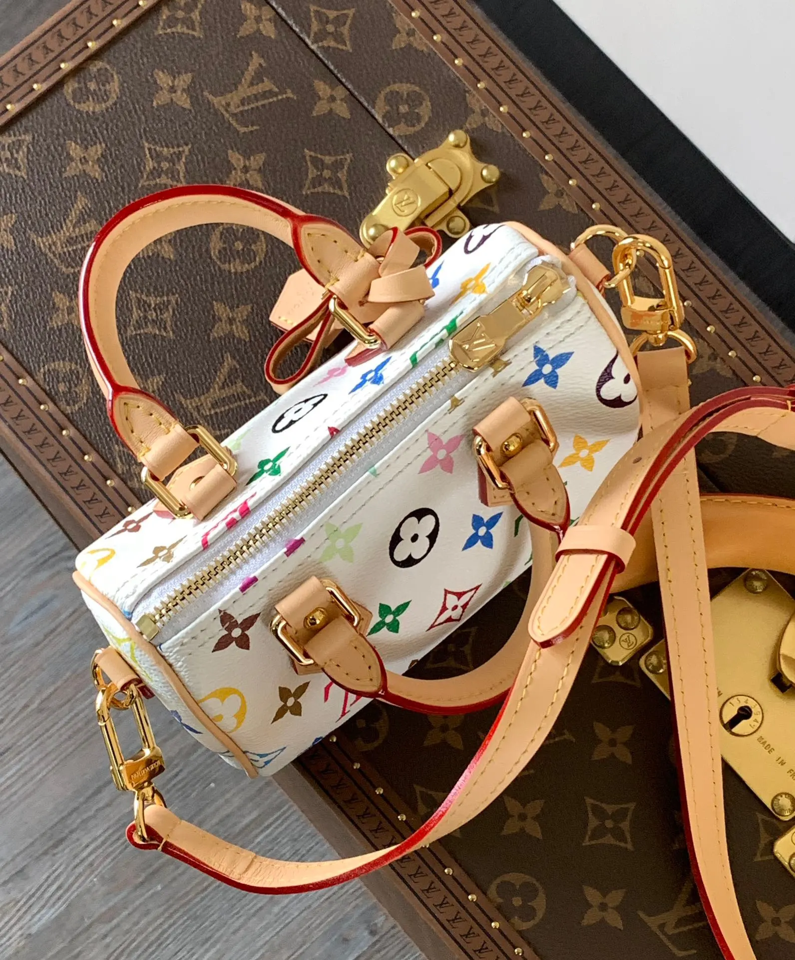 LV Speedy 牛皮 旅行包 大容量旅行款