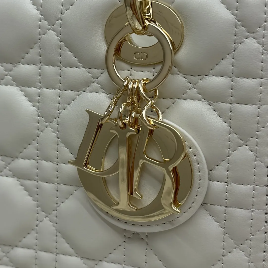 Dior Lady Dior Lady 奶白羊皮手袋 经典藤格