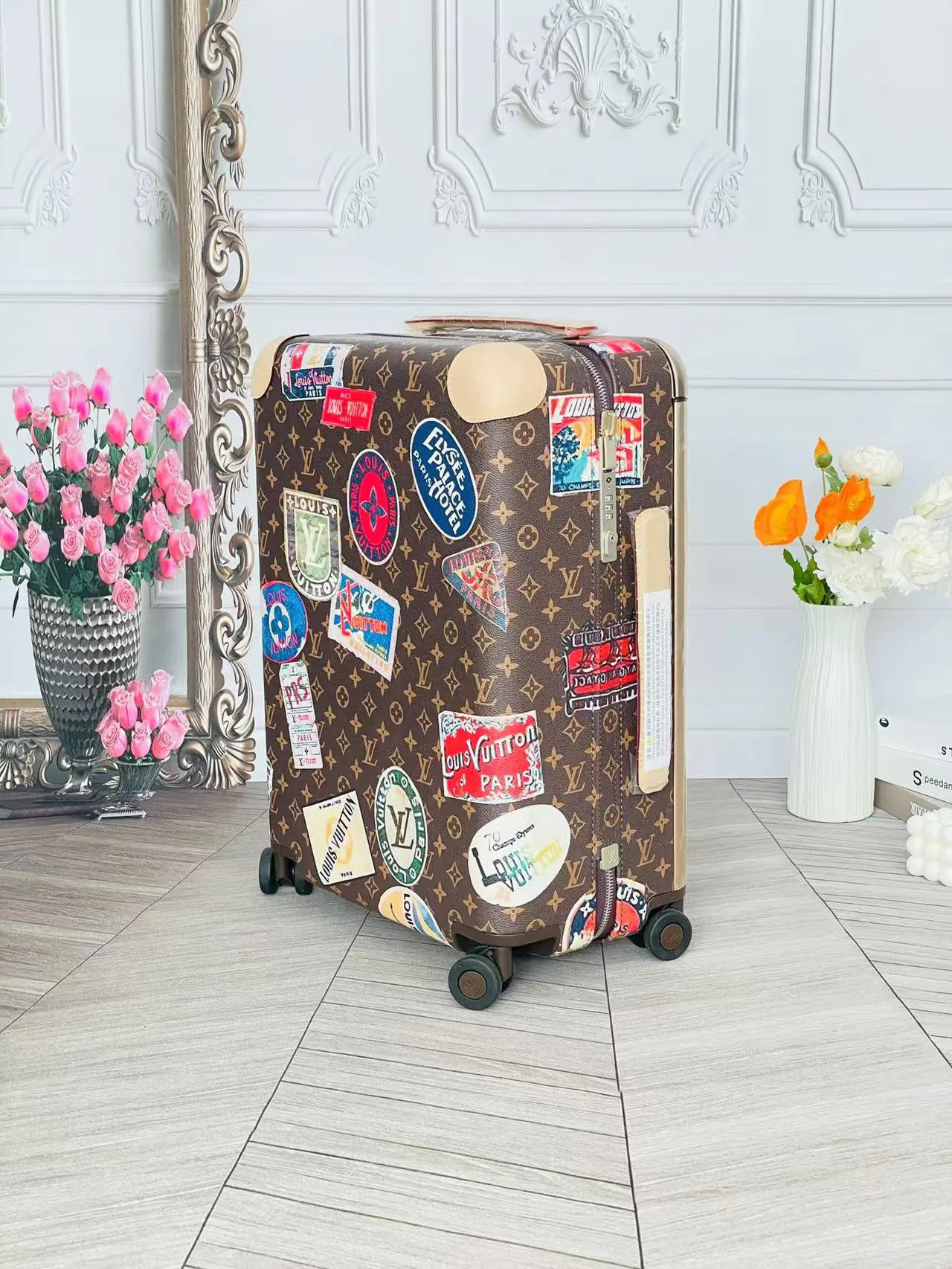 LV 老花 帆布 行李箱 旅行拉杆款 輕便出行款