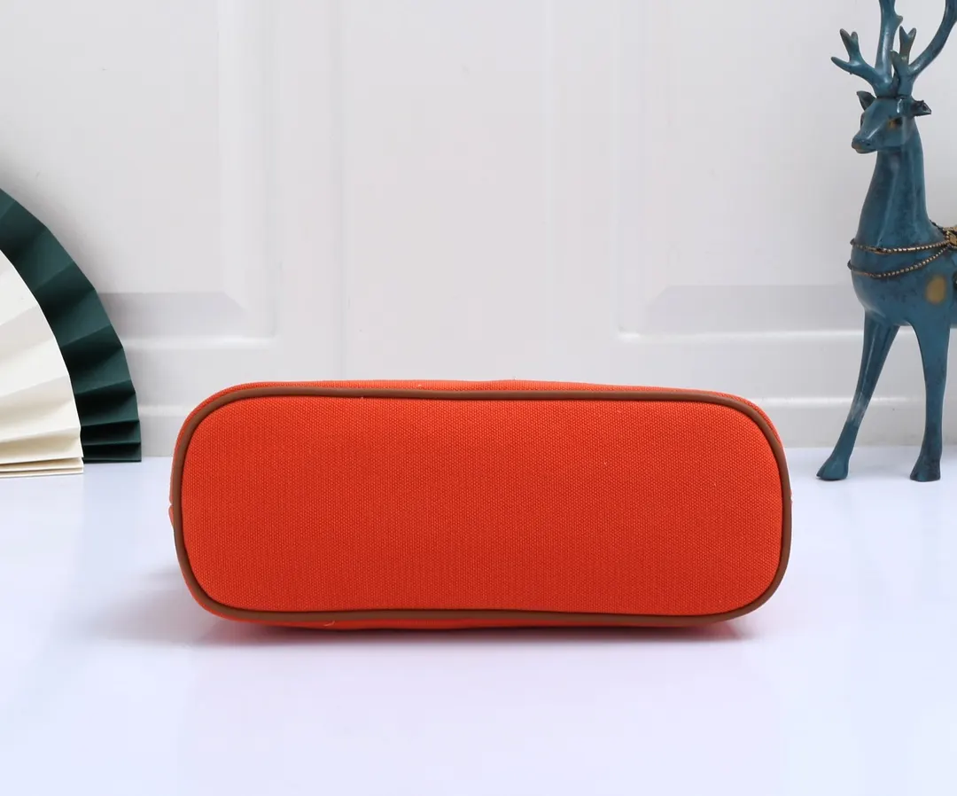 Hermès 帆布拼皮 化妆包