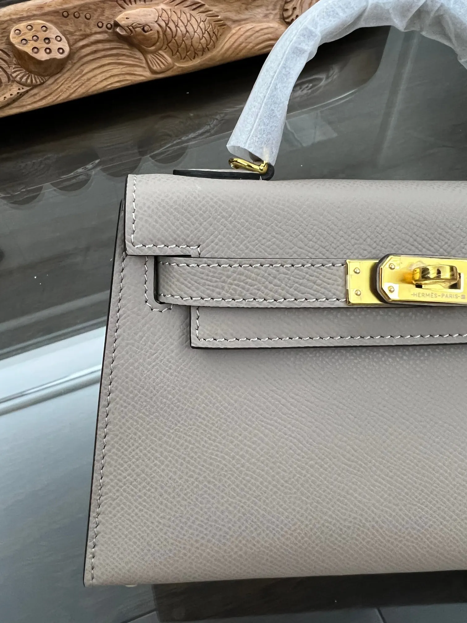 Hermès Kelly Mini Epsom掌纹牛皮 斜挎包 19cm