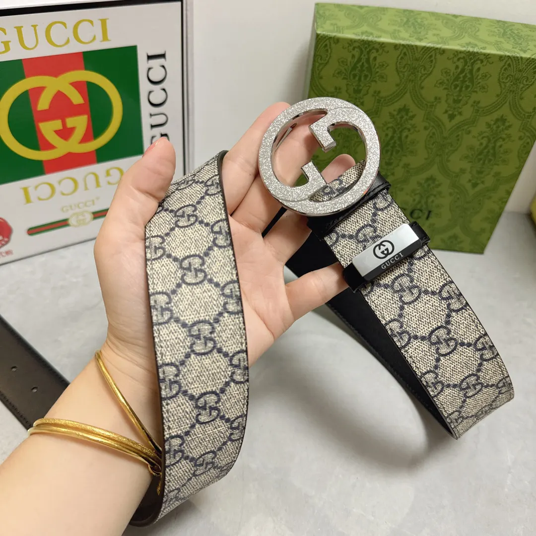 Gucci Double G 双G扣牛皮腰带