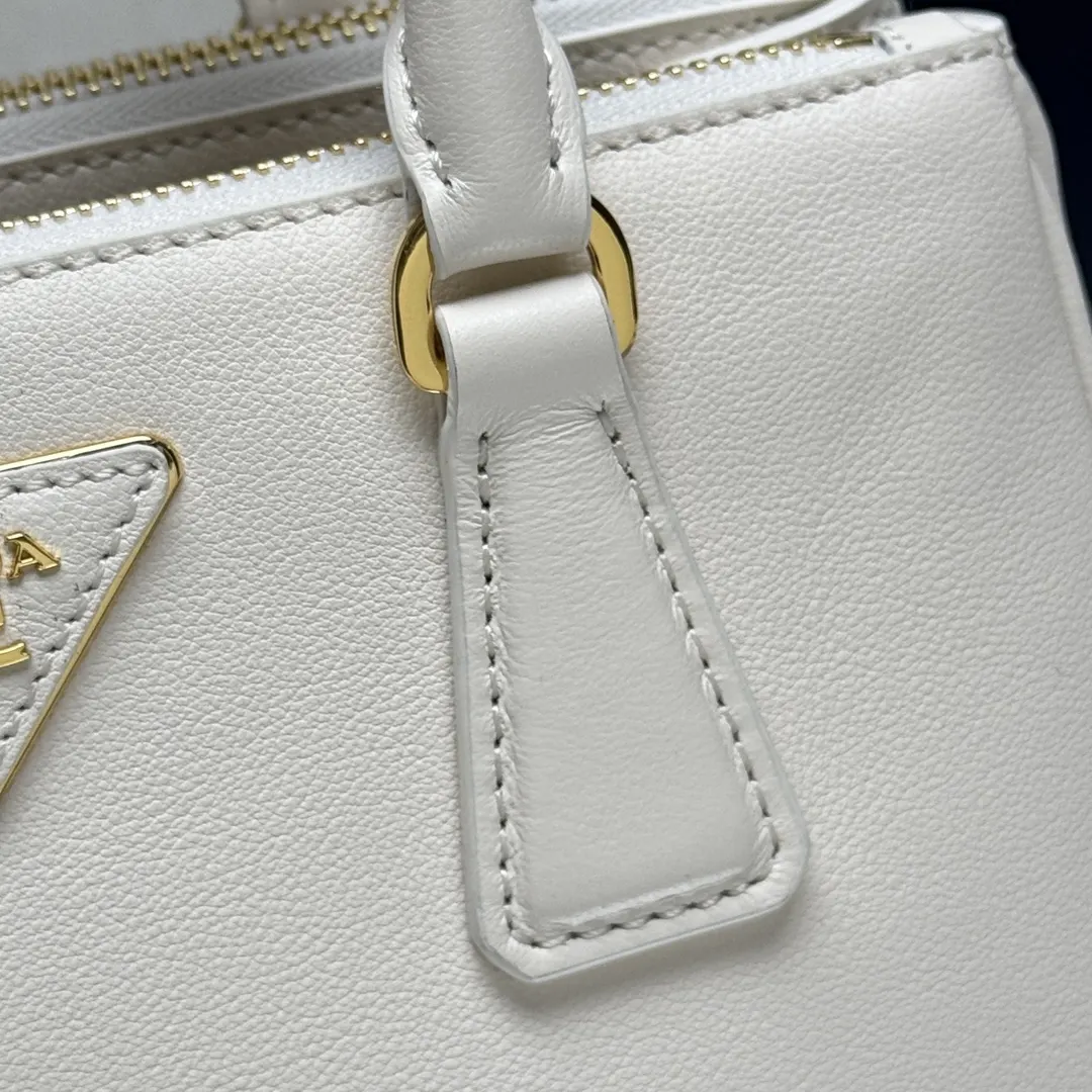 Prada Leather Triangle Logo Handbag