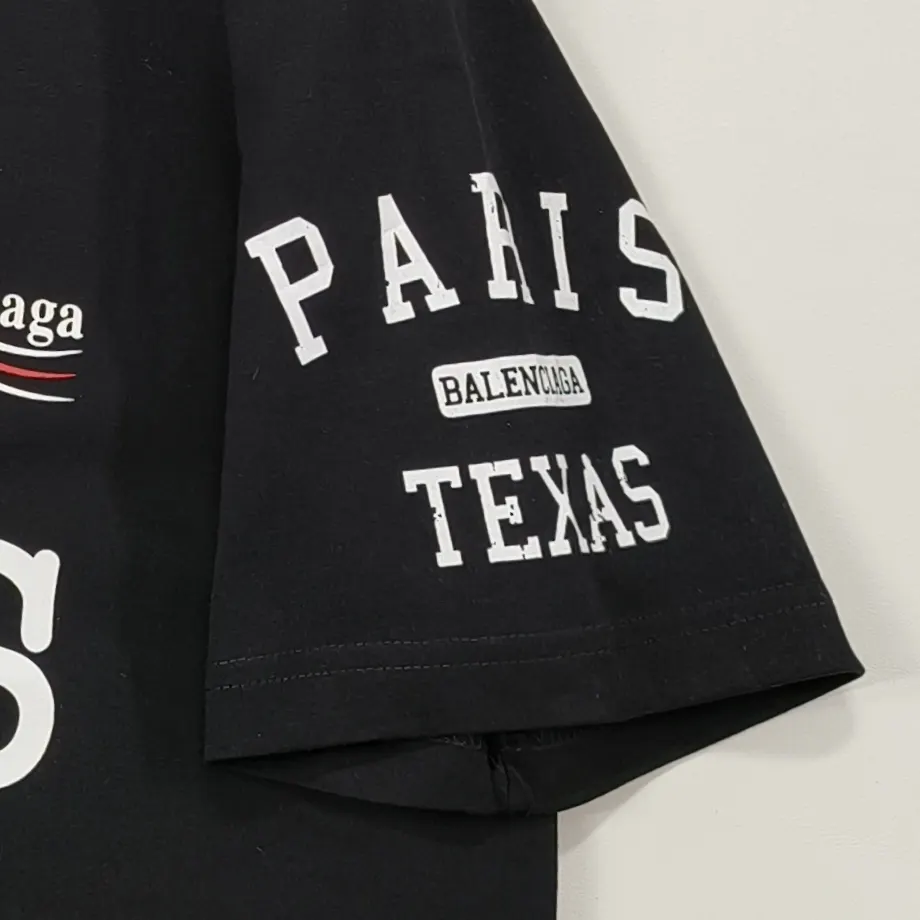 Balenciaga 黑色 純棉 短袖T恤(數字7) Balenciaga 黑色 純棉 短袖T恤(數字7)