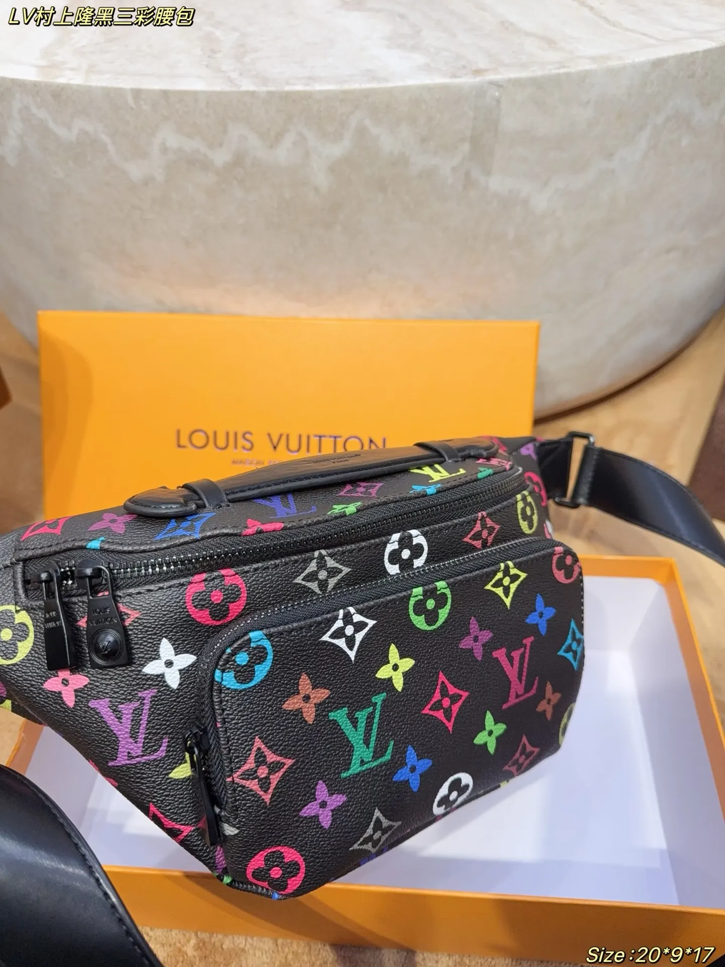 Black Silver Belt Bag Casual Canvas