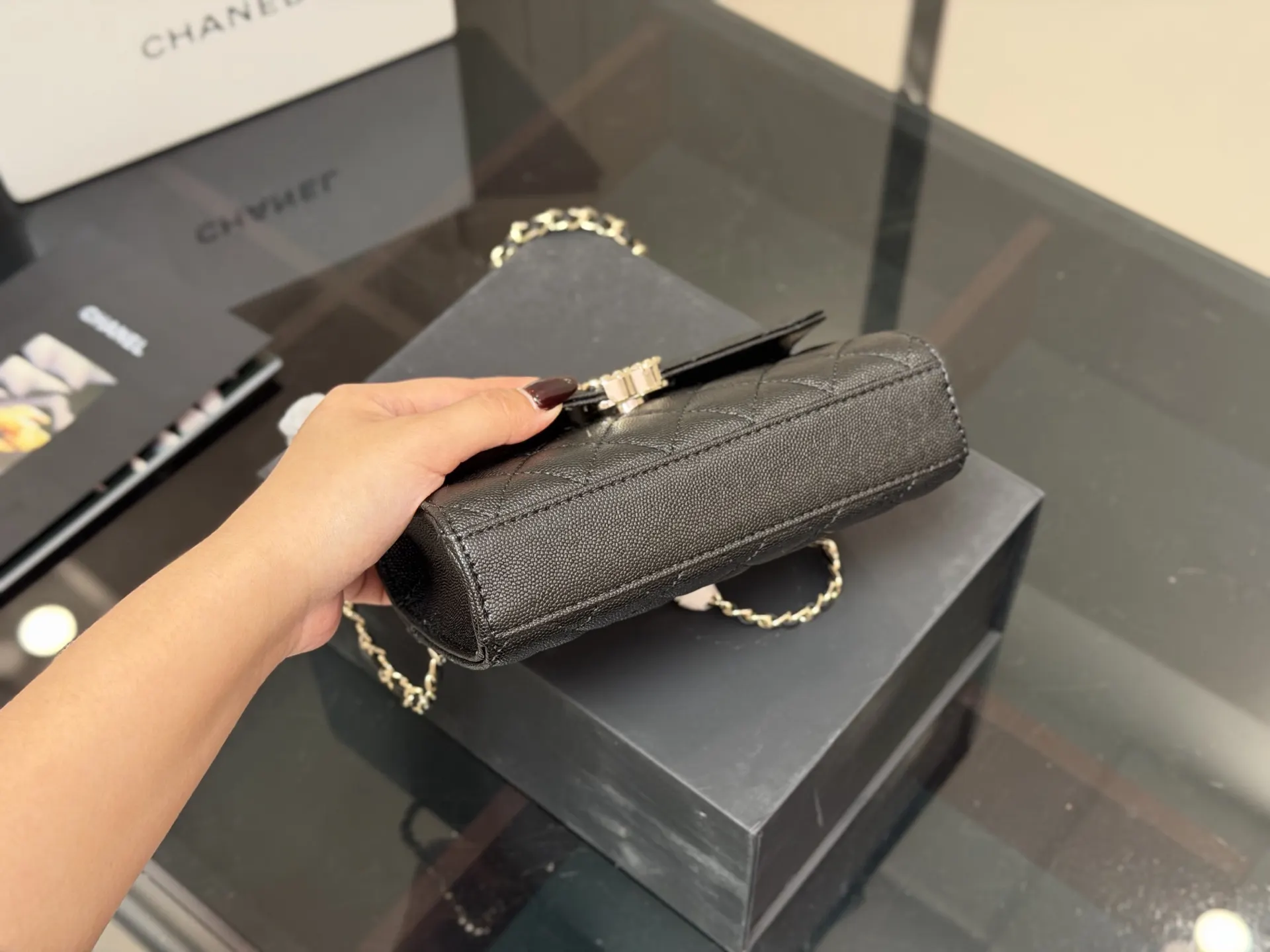CHANEL Kelly 牛皮 手提包 通勤手提款(數字9) CHANEL Kelly 牛皮 手提包 通勤手提款(數字9)