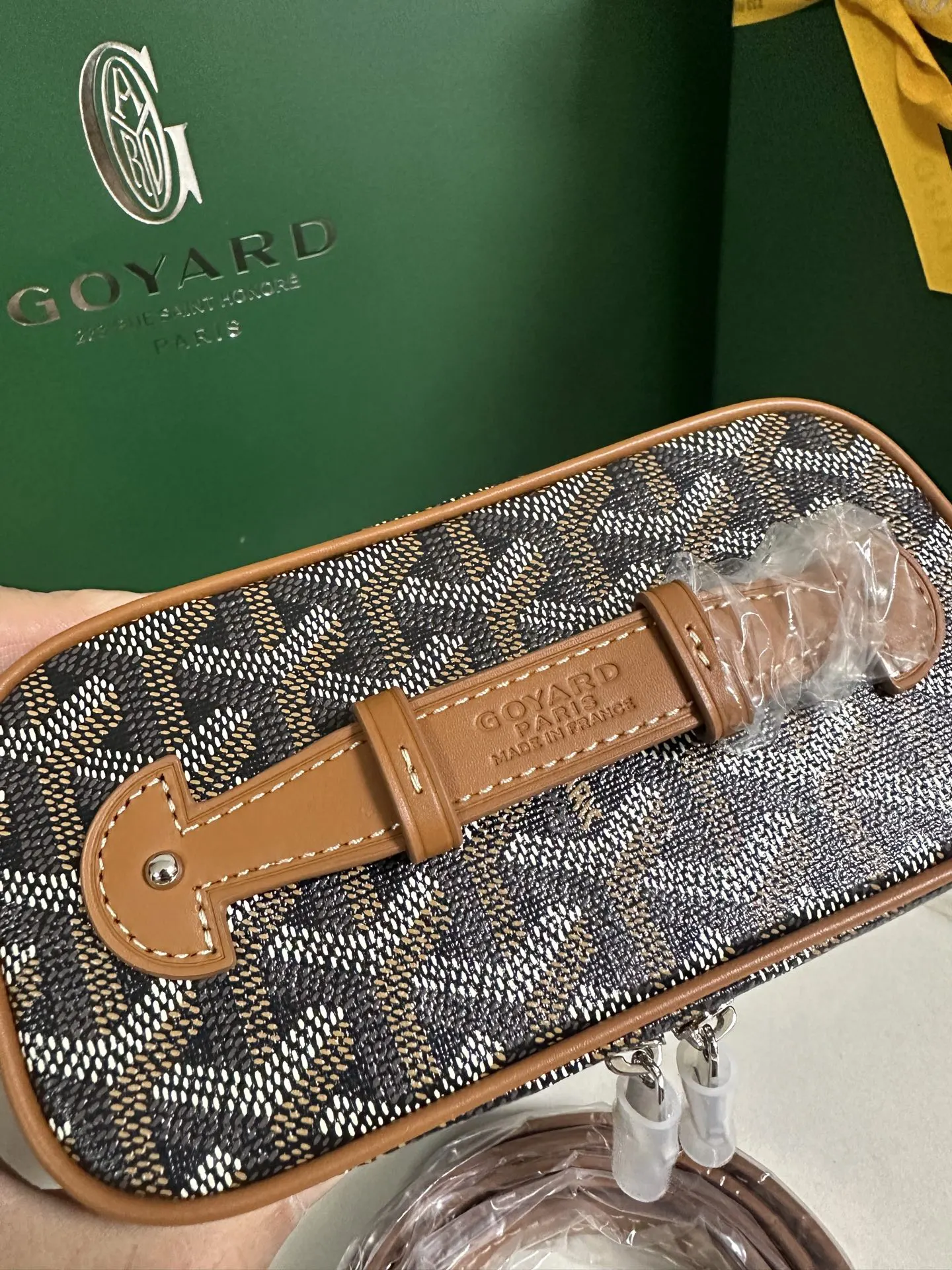 Goyard 黃色 小牛皮 化妝包 便携收納款