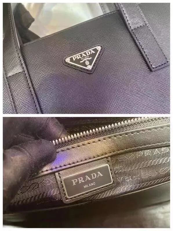 PRADA 2VG039 Saffiano十字纹牛皮 三角标 公文包 商务通勤款
