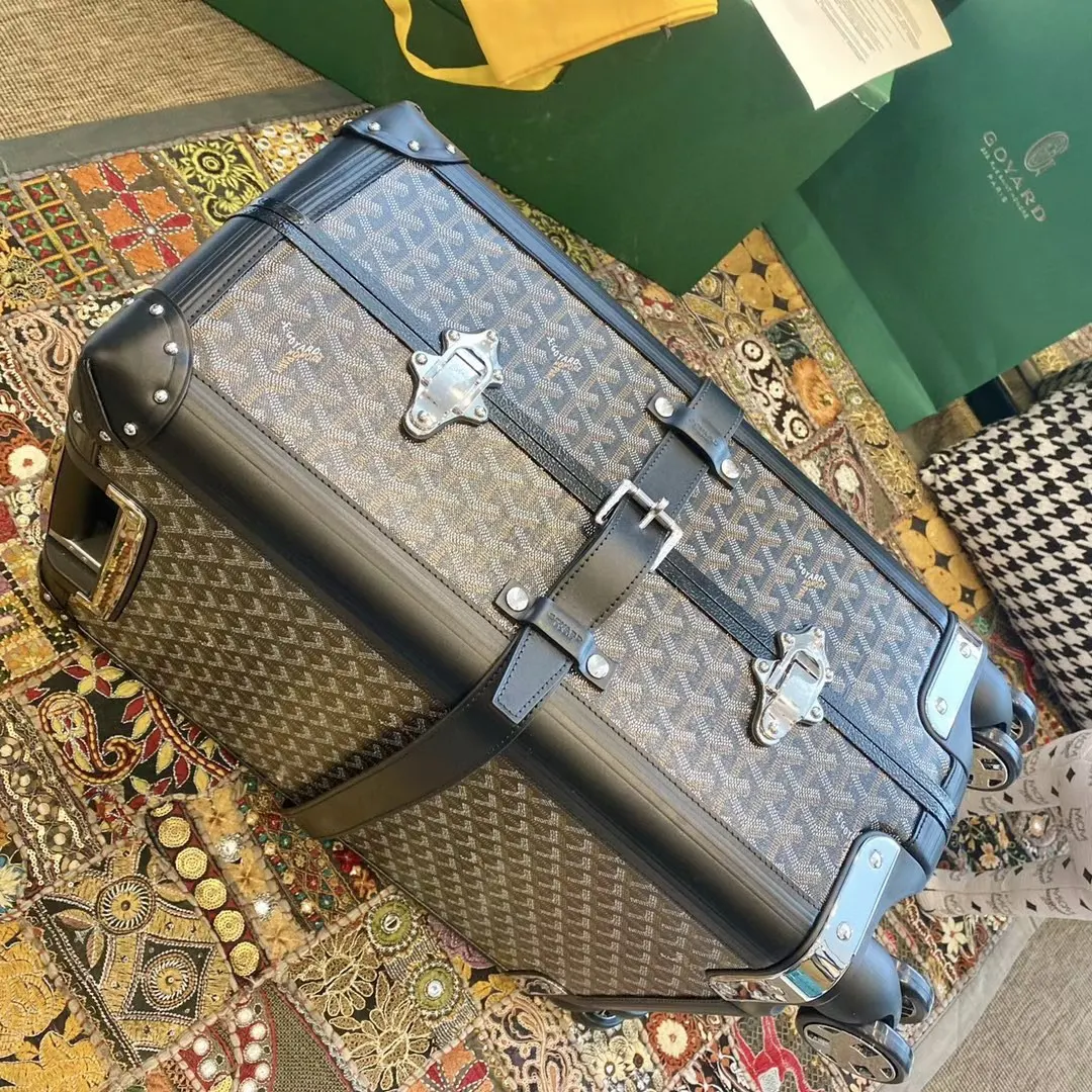 黑色 老花 帆布 送礼首选 行李箱 旅行拉杆款 輕便出行款