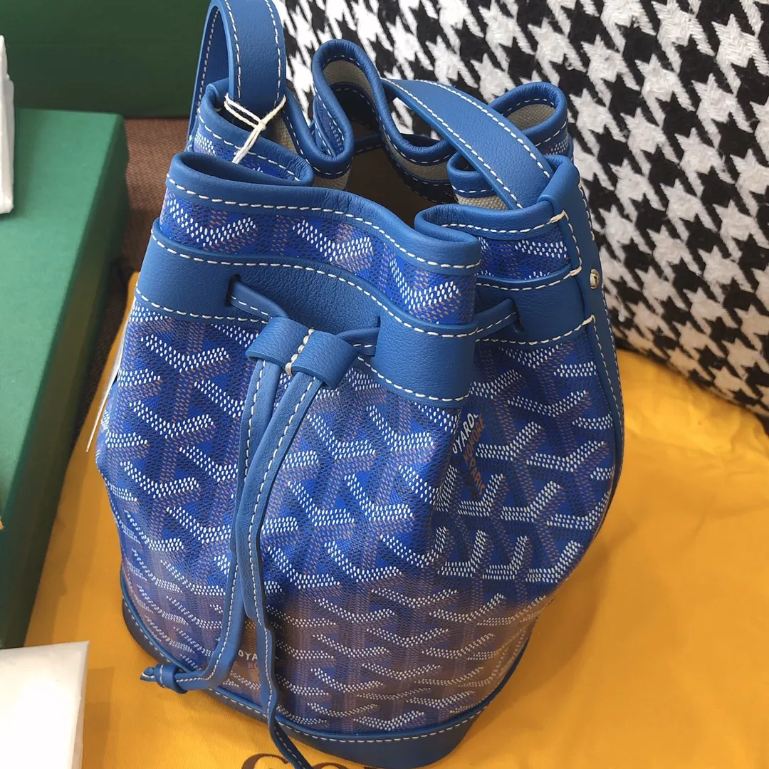 Goyard 老花 藍色 帆布 水桶包 休閒水桶款