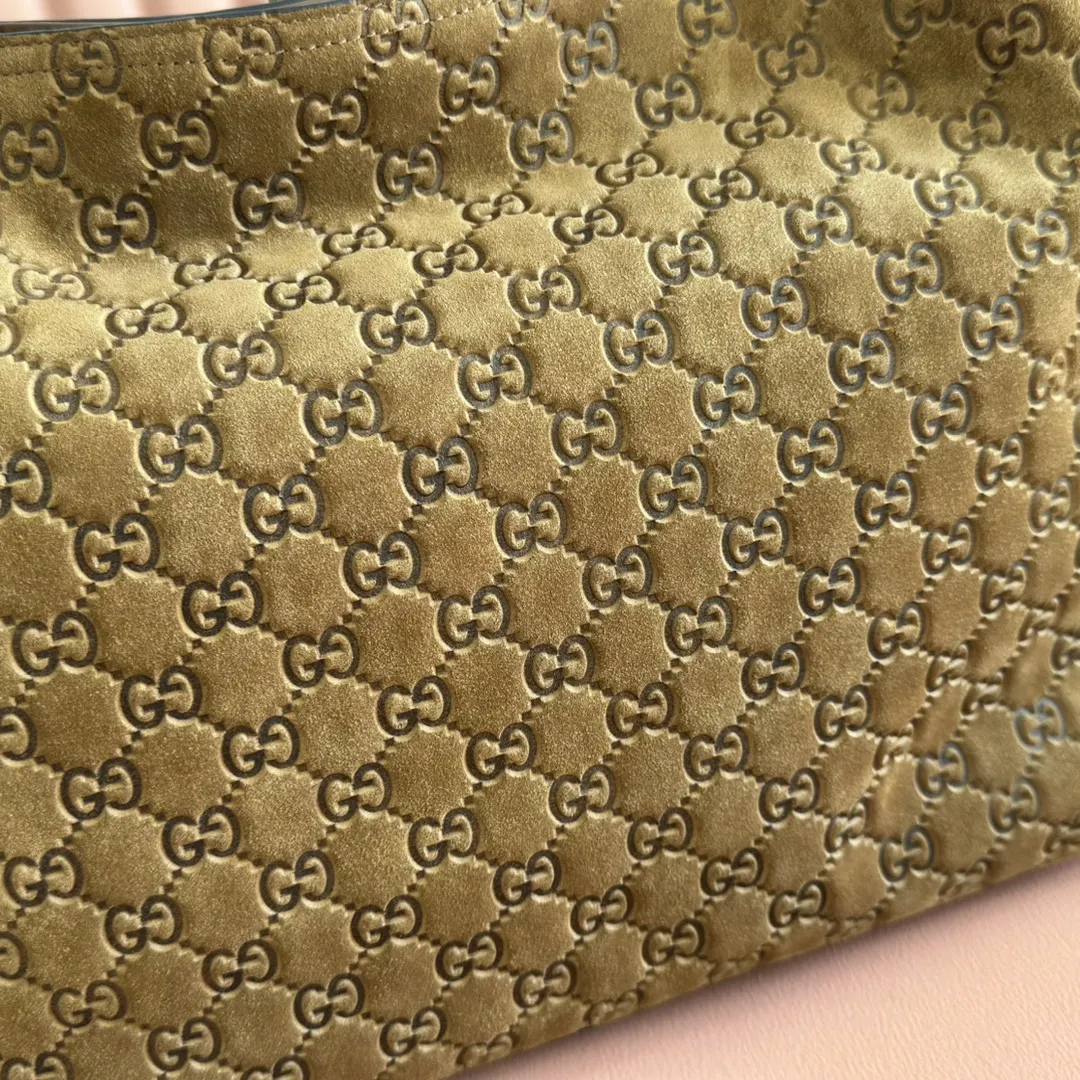 Gucci 黑色 金色 牛皮 收纳包 旅行收纳款