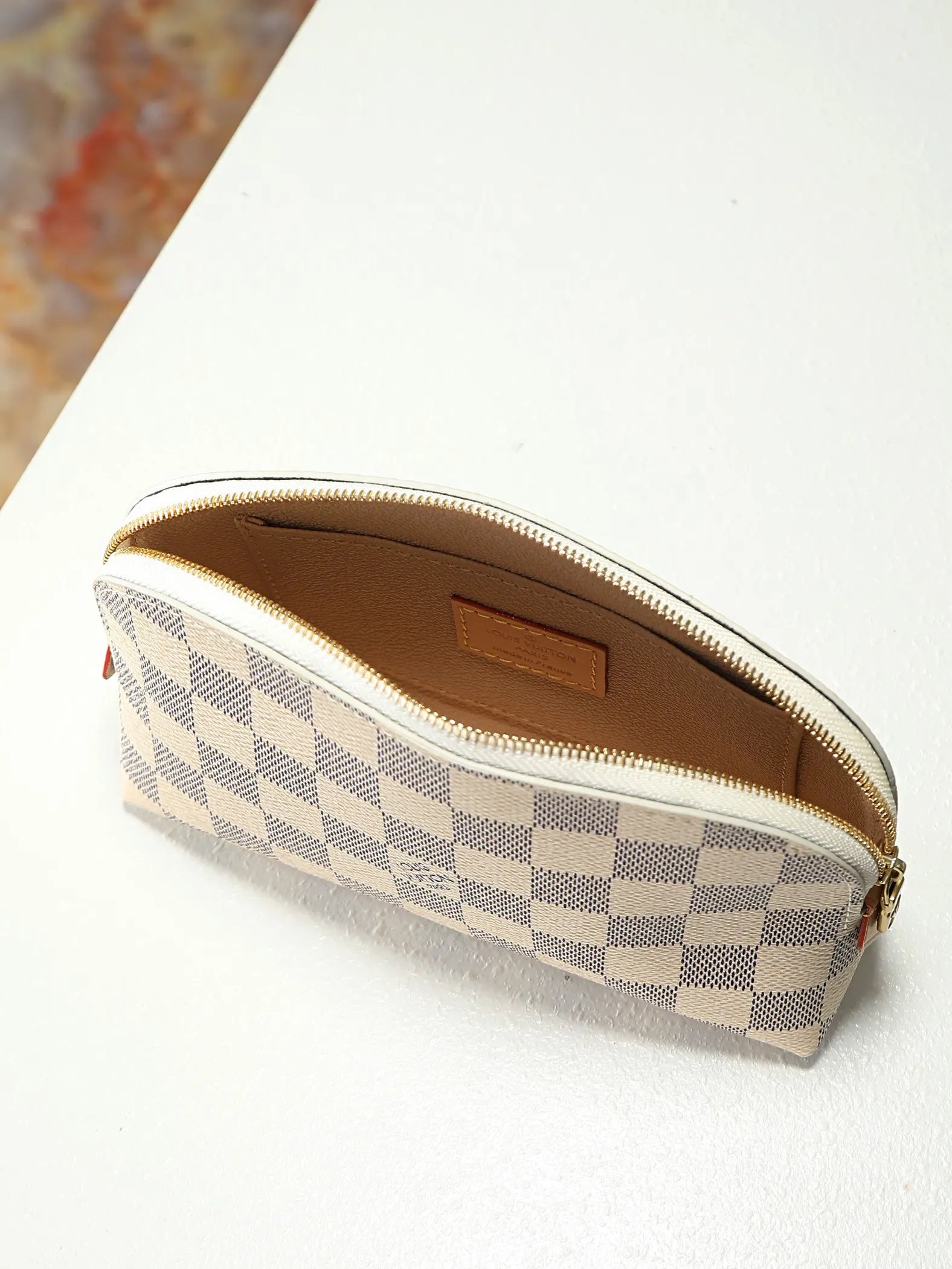 LV 白色棋盘格翻盖包 金链单肩款｜ORBUYBAG 岚奢包高端时尚精品