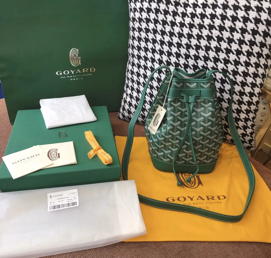 Goyard 老花 綠色 帆布 水桶包 休閒水桶款