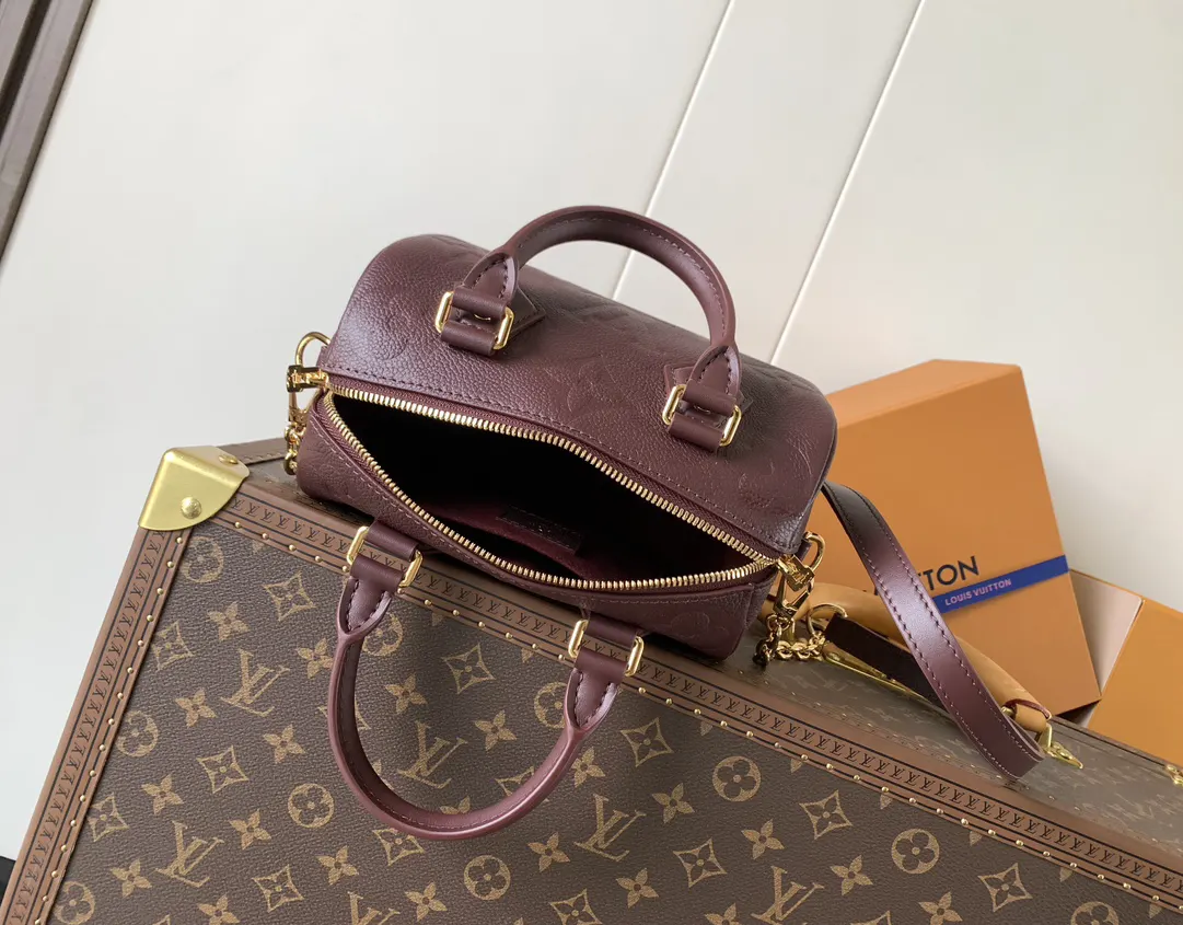 LV Speedy 黑色 米白 牛皮 收纳包 旅行收纳款