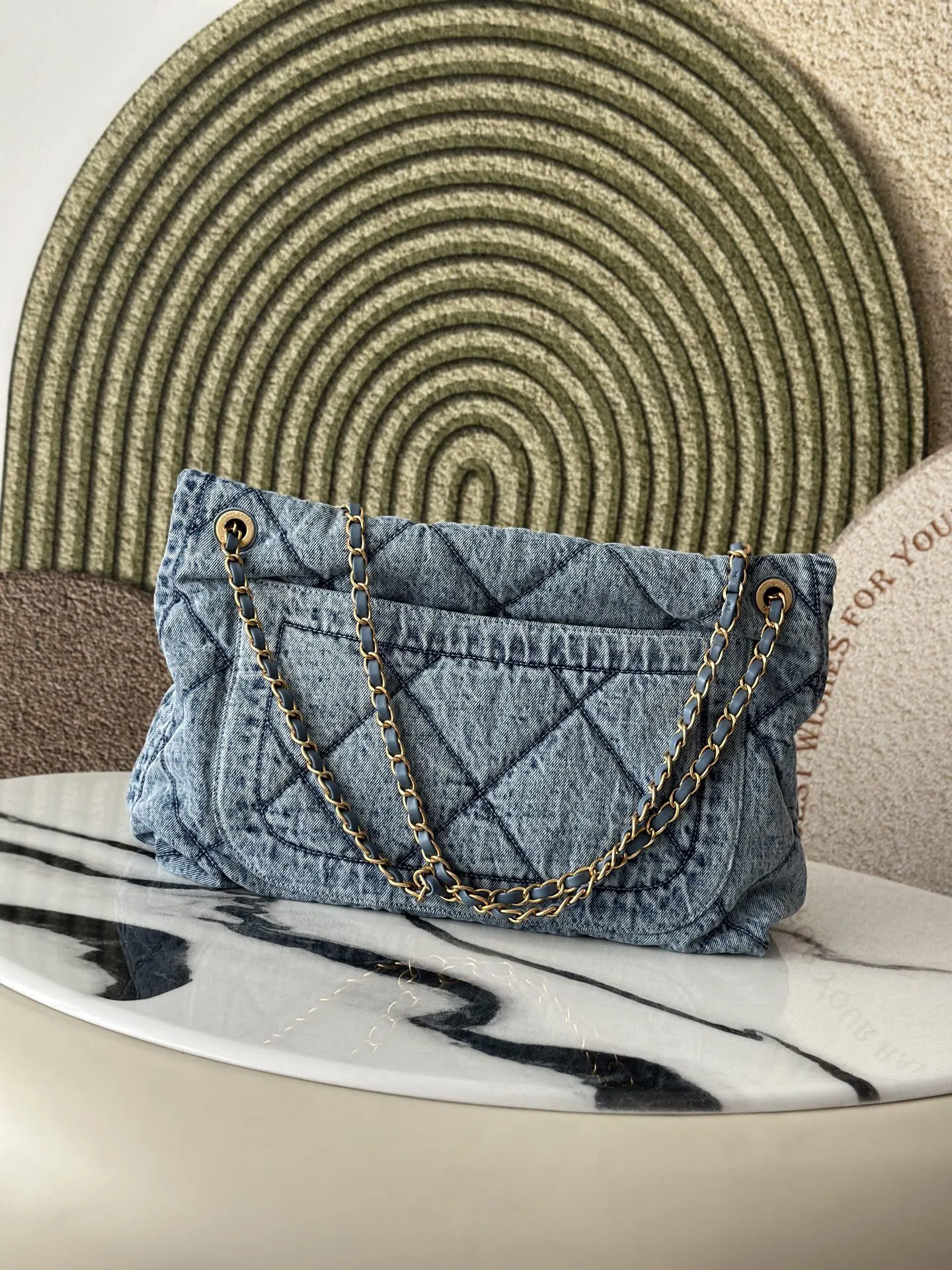 CHANEL 金色 牛仔 鏈條包 精致鏈條款