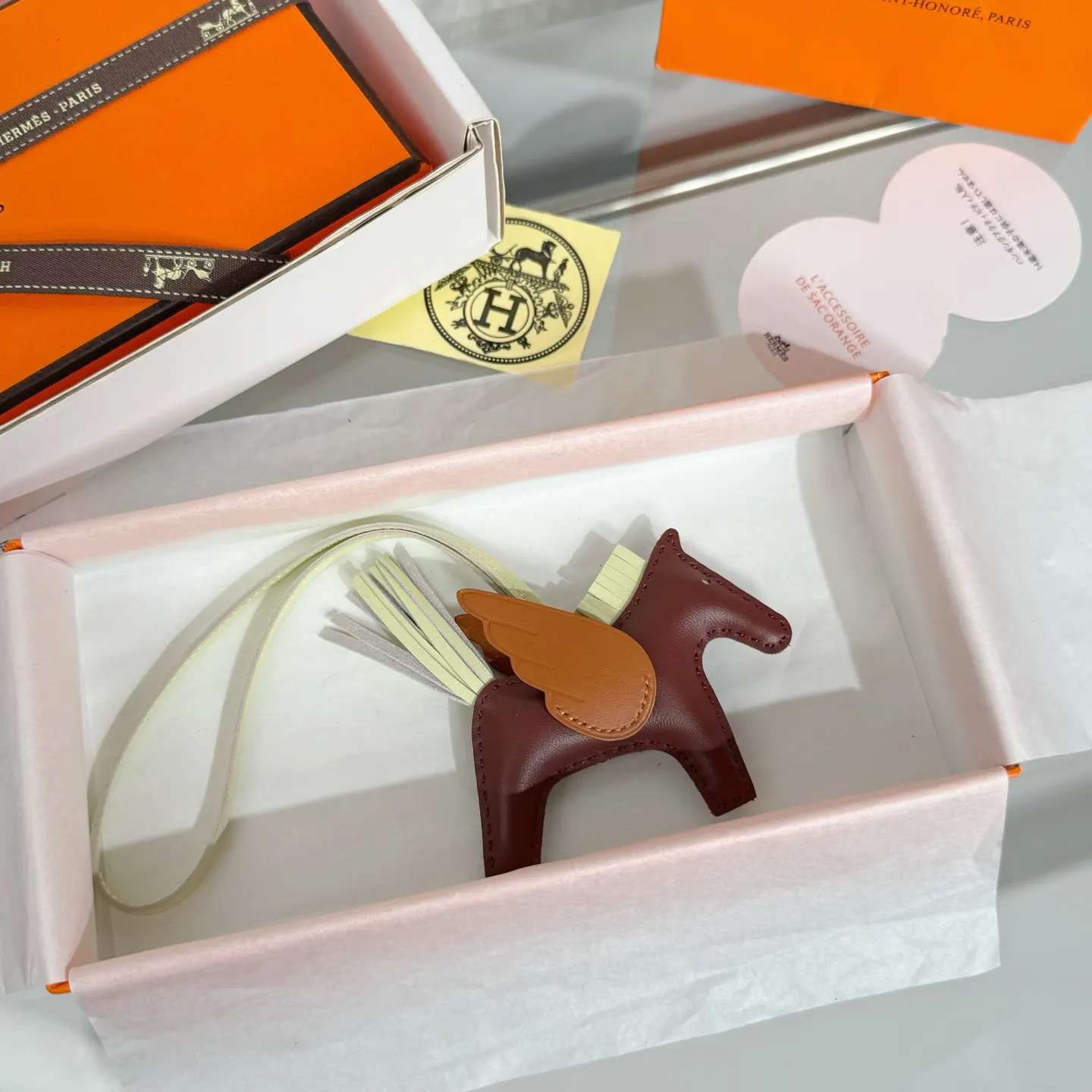 Hermès 小羊皮 挂件 精致配饰 吊坠