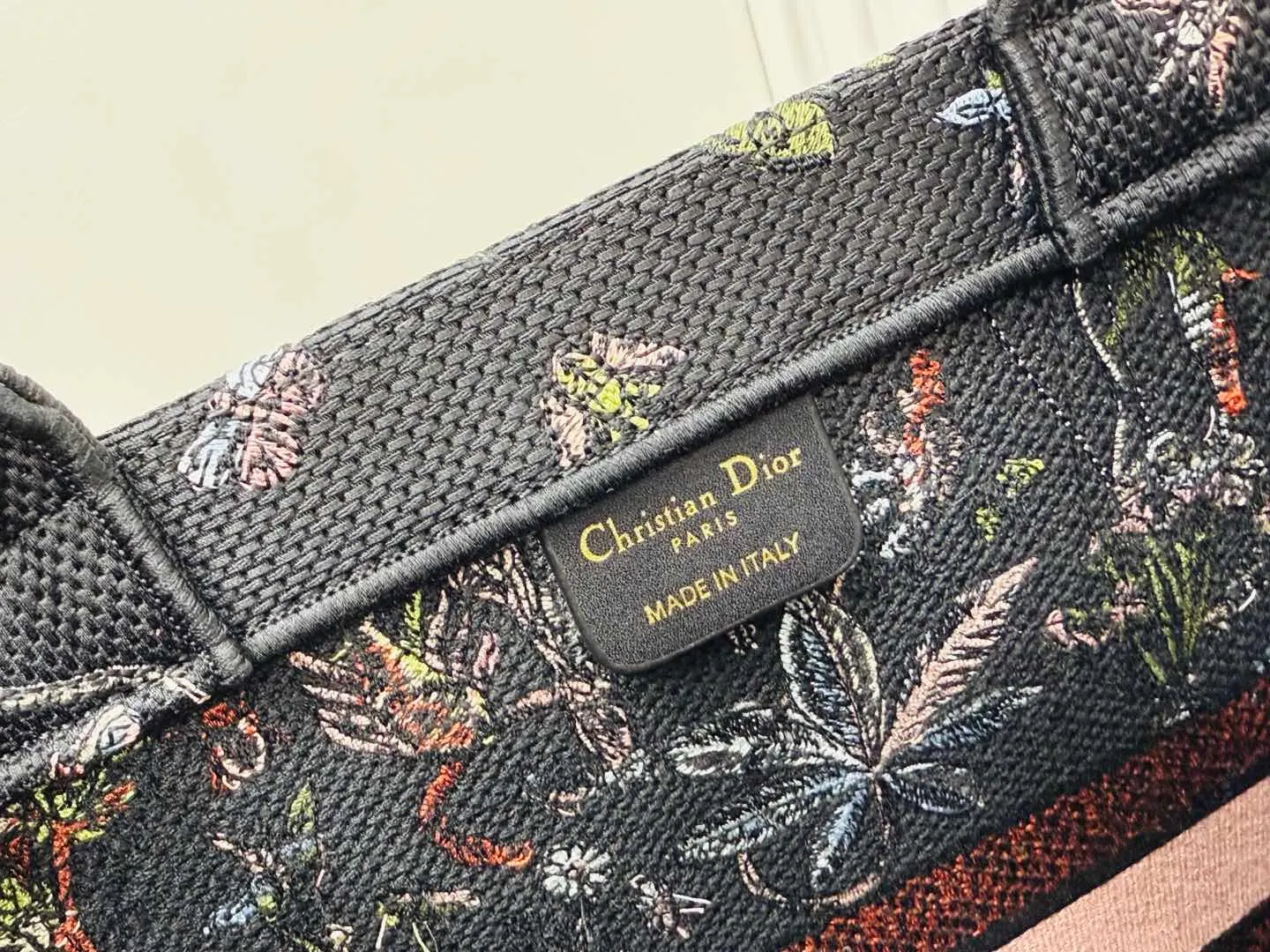 Dior Book Tote 黑色花纹托特包 横版购物袋