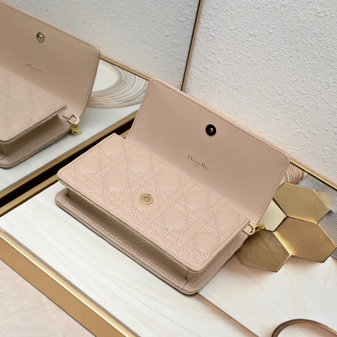 Dior Caro 白色 金色 牛皮 鏈條包 精致鏈條款