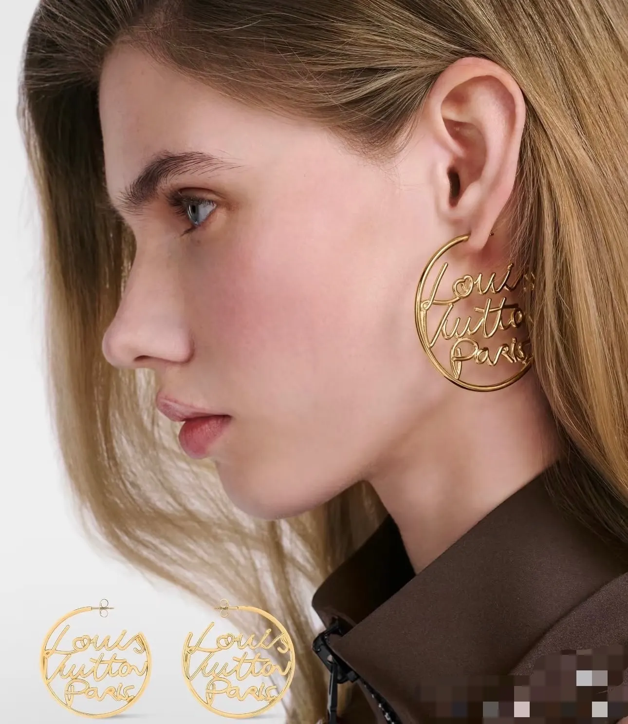 Louis Vuitton 字母 耳钉 小巧点缀 耳饰