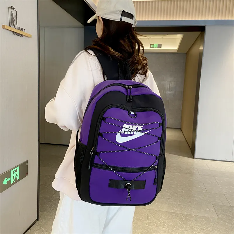 男女情侣款百搭休閒户外運動大容量旅行高中大学生 雙肩包 实用雙肩款