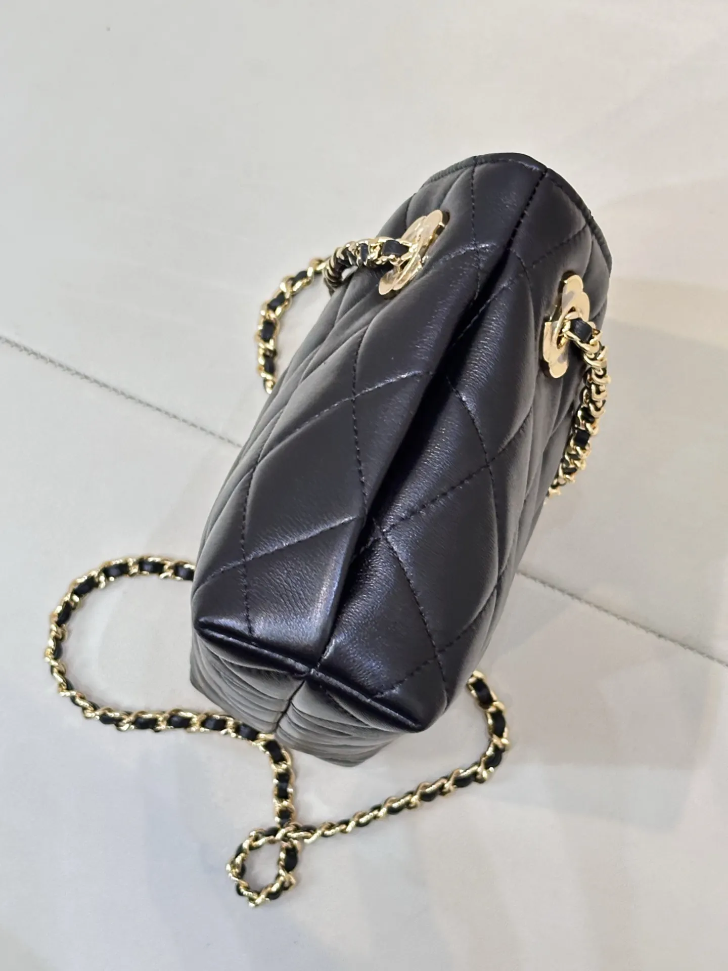 Chanel Leather Quilted Hobo Bag