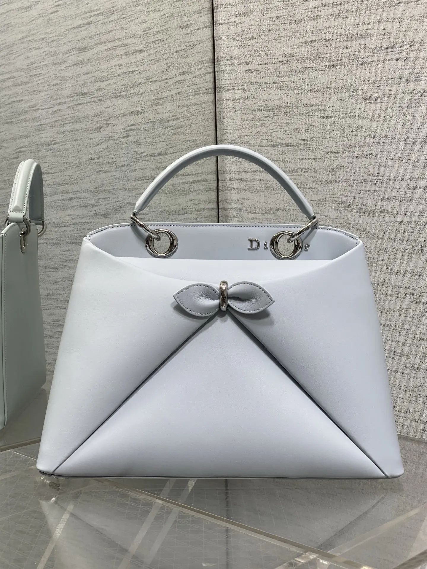 Dior Lady Dior 灰色手提斜挎包 格纹款