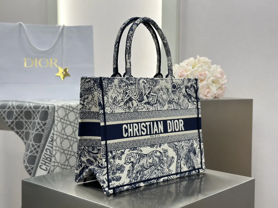 中号托特 蓝白老虎中号 托特包 大容量托特款
