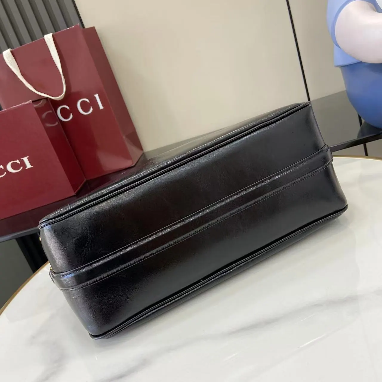 Gucci Horsebit 1955 老花马衔扣肩背包 单肩斜挎
