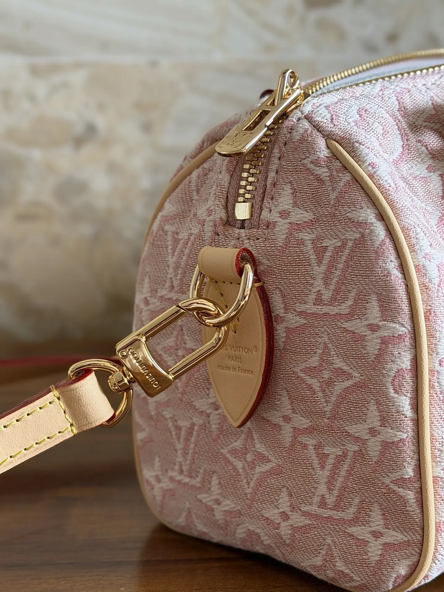 LV Speedy 粉色 帆布 收納包 旅行收納款