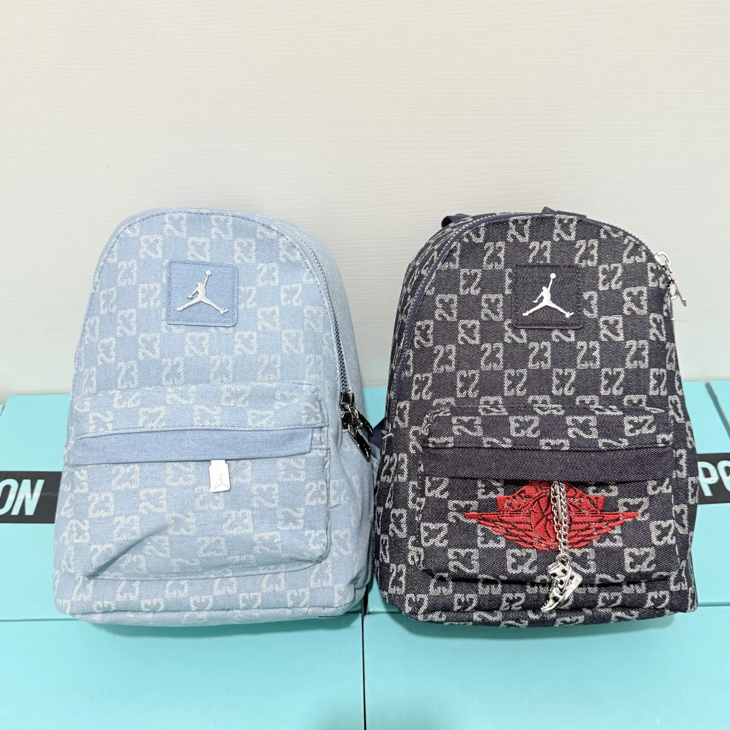 老花 牛仔 中号宝宝包 浅牛仔蓝 夜靛蓝 AIR 双肩包 实用双肩款