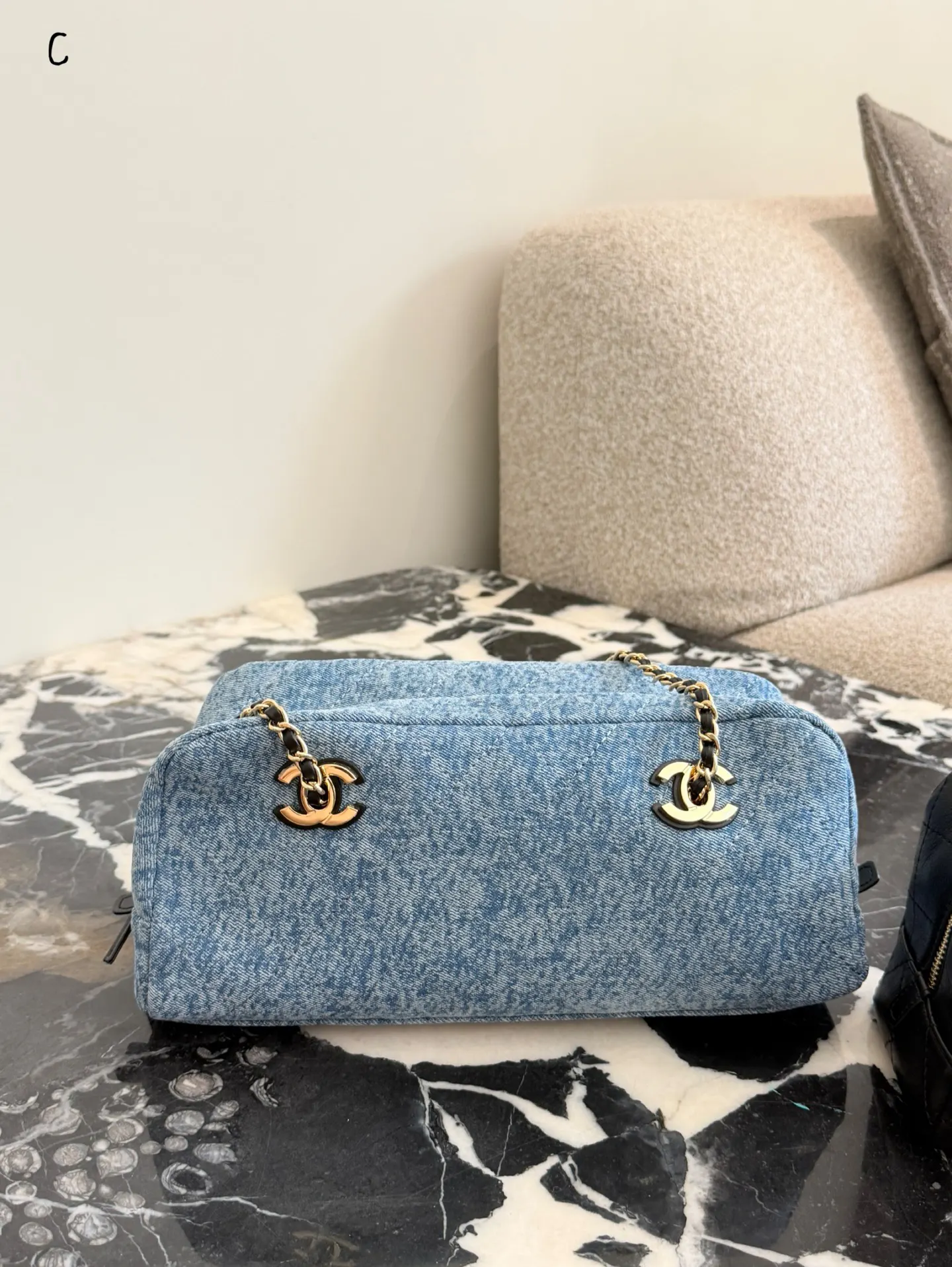 Chanel Blue Chain Bag