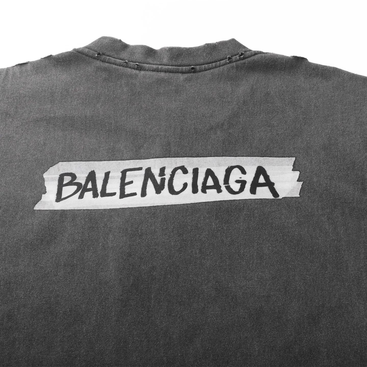 Balenciaga White Logo Short Sleeve T-Shirt Street