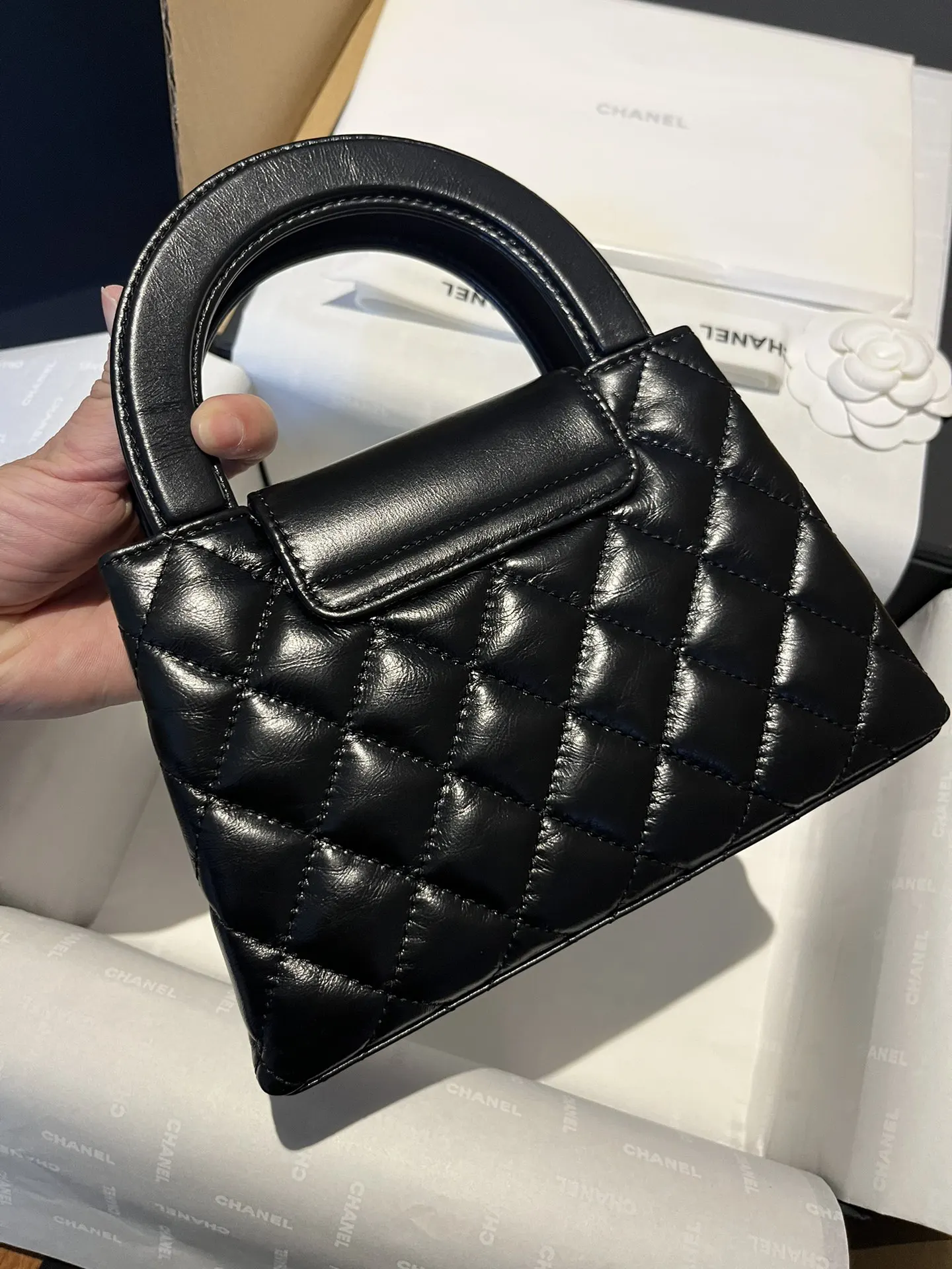 CHANEL Kelly 黑色 小牛皮 鏈條包 精致鏈條款